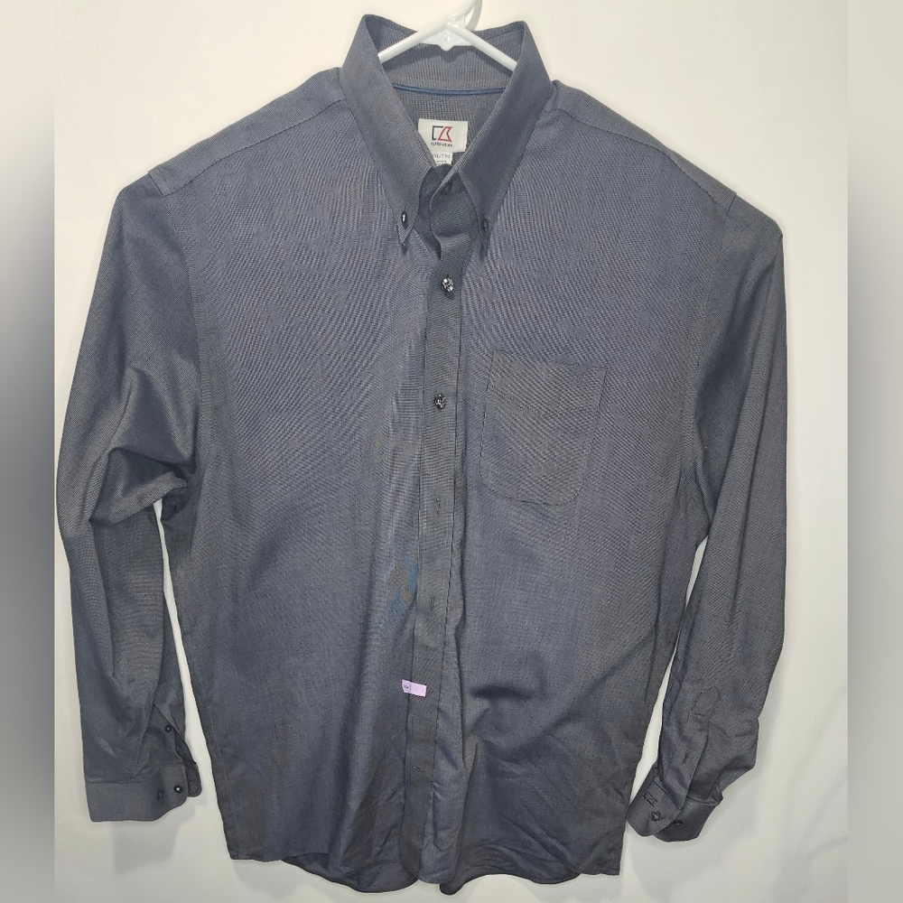 Cutter and Buck Men's Gray  Button Down Long Sleeve Shirt Size XXL TTG